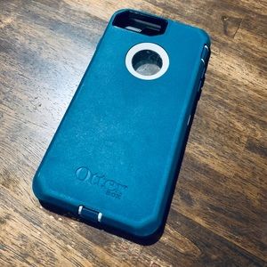 Teal otter box defender iPhone 8 Plus case
